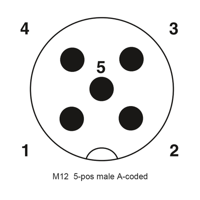 Connecteur imperméable M12 A de diviseur de M12 5pin T codant le mâle à l'adaptateur 2 femelle