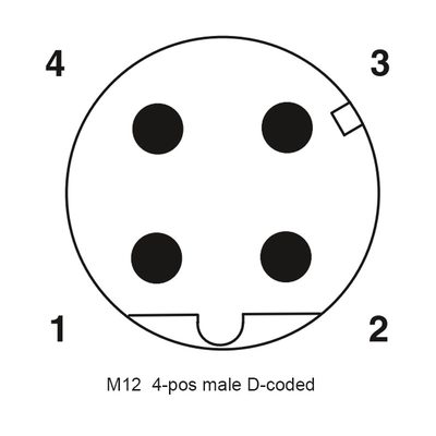 Adapté aux besoins du client imperméabilisez une couleur 4 Pin Male Female M12 de code à l'Ethernet de l'adaptateur RJ45 pour le connecteur