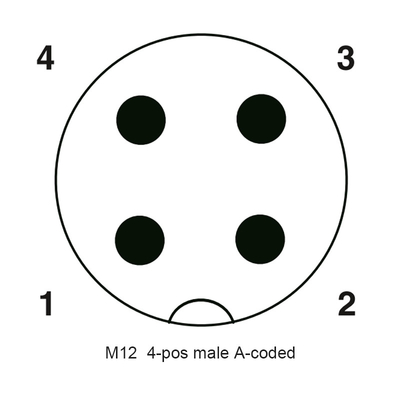 4 type hommes-femmes PA GF du code Y du connecteur A de l'Assemblée de Pin Pa 66 M12